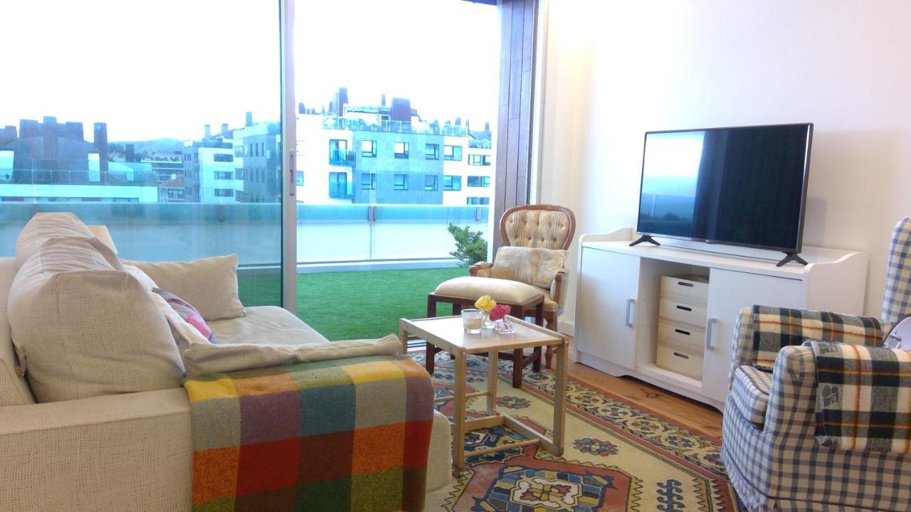 Ferienwohnung Preciosa Habitacion Doble En Atico Con Terraza II Santiago de Compostela Exterior foto