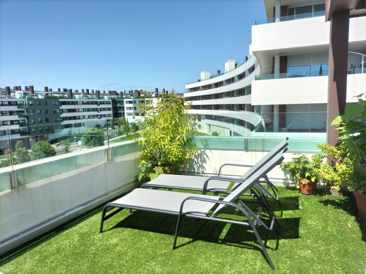 Ferienwohnung Preciosa Habitacion Doble En Atico Con Terraza II Santiago de Compostela Exterior foto